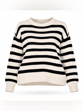 Black and White Stripe Oversized Sweater